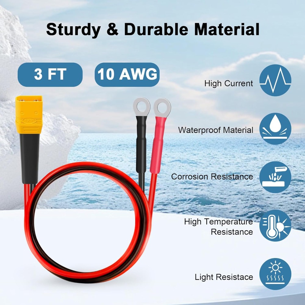 XT90 to O Ring Terminal Cable  - đánh giá và giá Drone Battery Connector