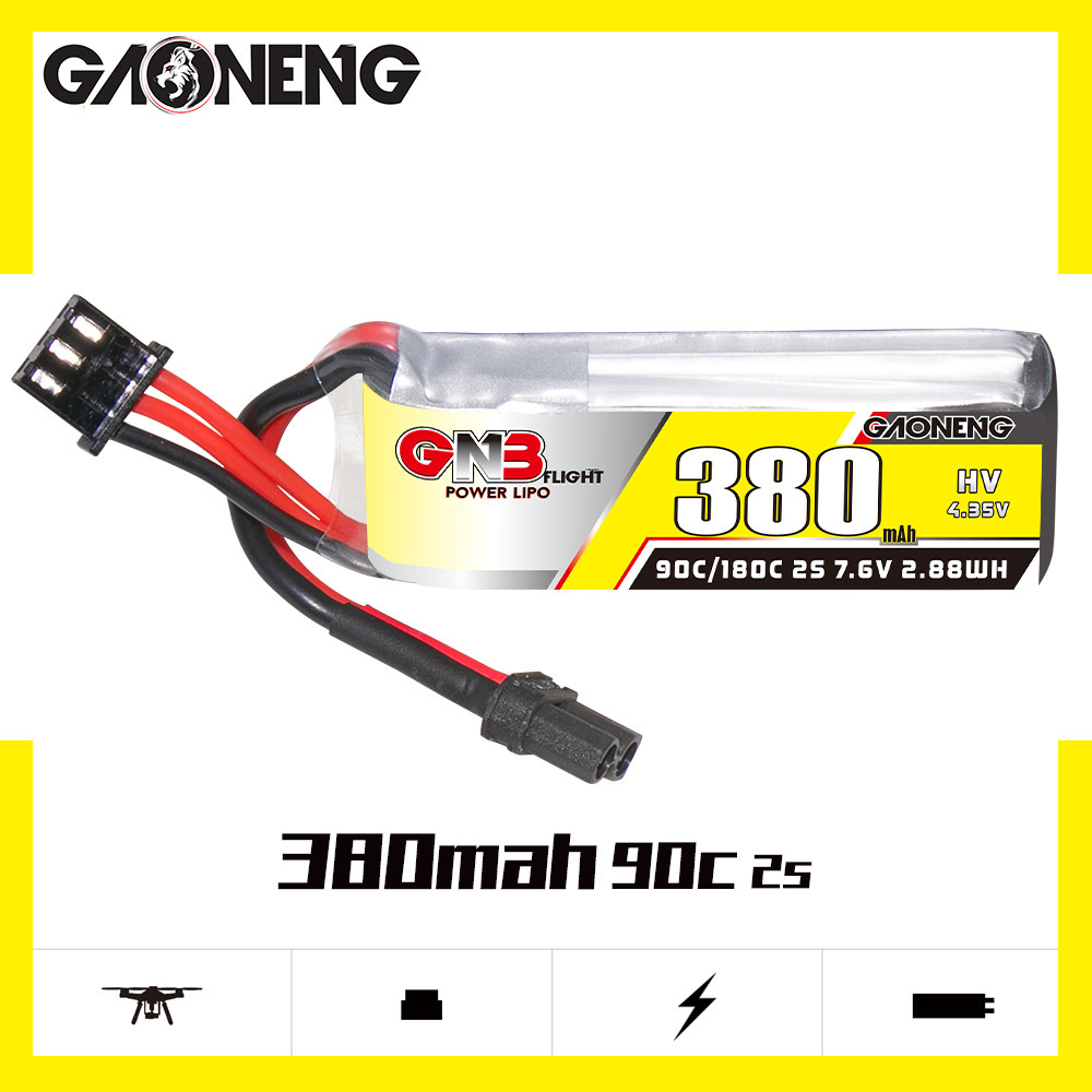 GNB 2S 7.6V 380mAh 90C/180C Li - đánh giá và giá Drone Battery Lipo