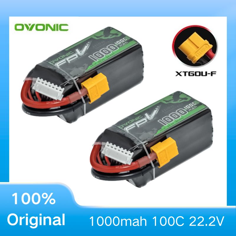2Pcs OVONIC 1000mAh 100C 22.2V - đánh giá và giá Drone Battery 6S