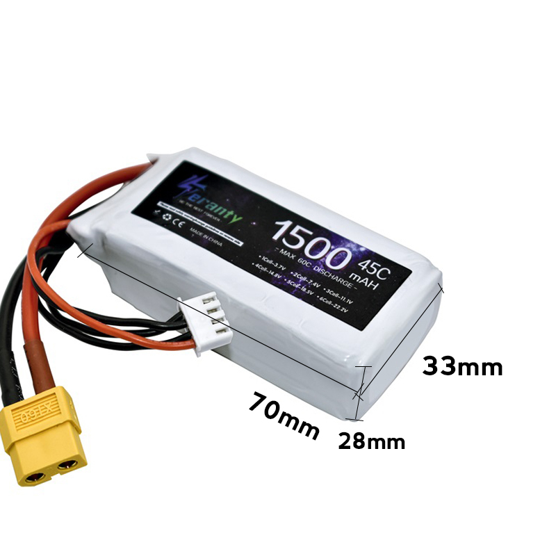 TERANTY 3s 45C 11.1V 1500mah L - đánh giá và giá Drone Battery 3S