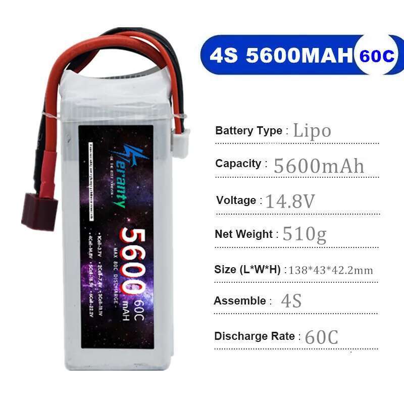 TERANTY 5600MAH 60C 2S 3S 4S 6 - đánh giá và giá Drone Battery 6S