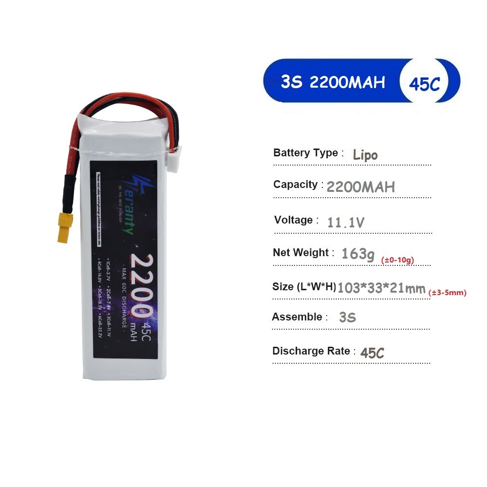 11.1V LiPo Battery 3S 1500mah  - đánh giá và giá Drone Battery 3S