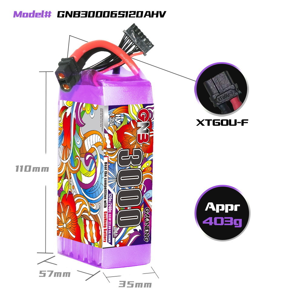 GNB Lipo Battery 6S 22.8V 3000 - đánh giá và giá Drone Battery 6S