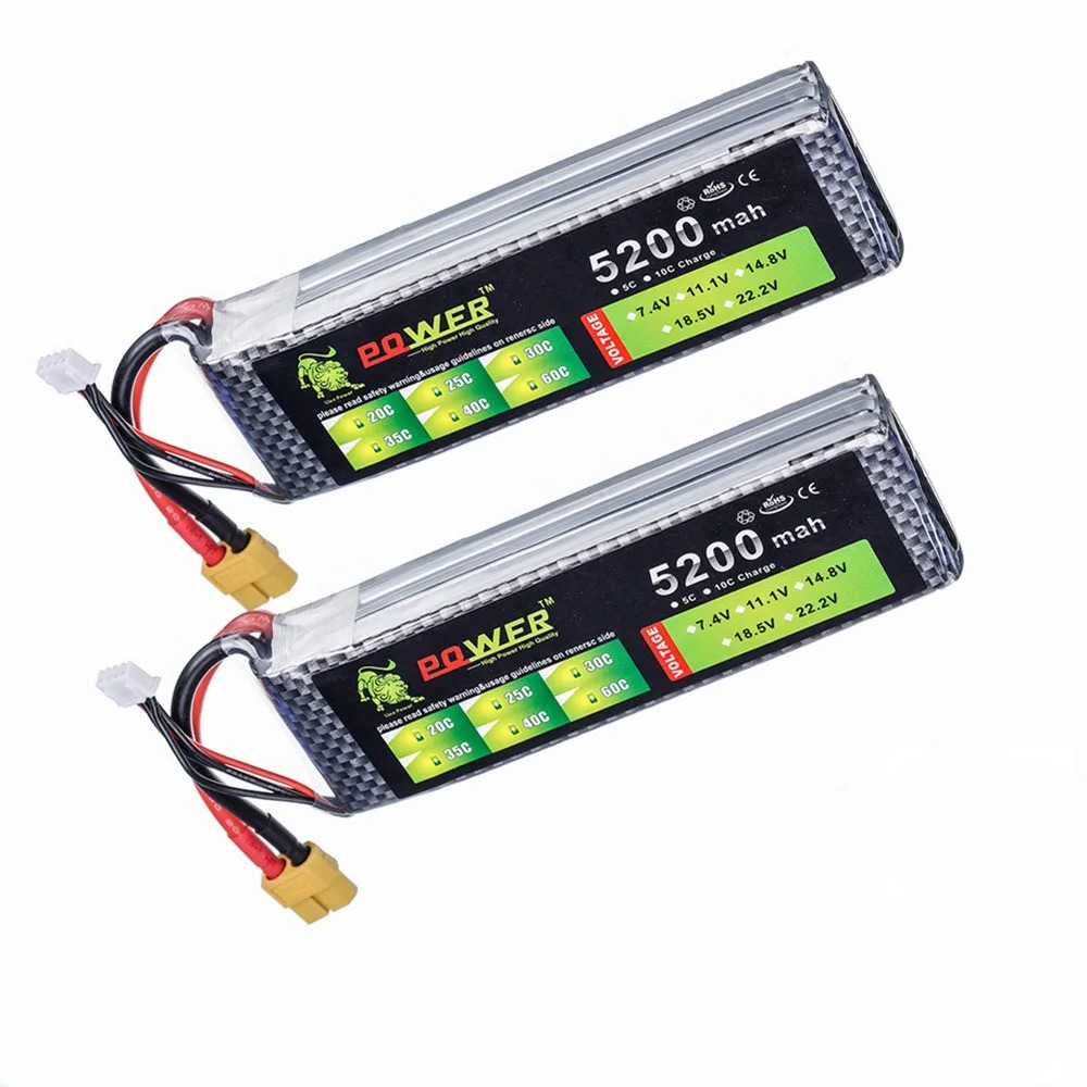 3S 5200mah 11.1V  60C Lipo Bat - đánh giá và giá Drone Battery 3S